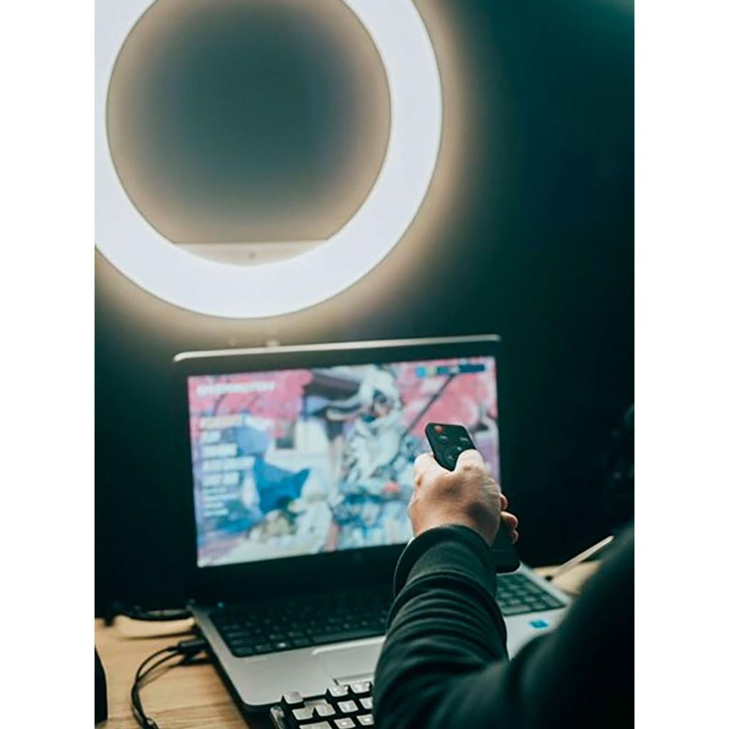 Luminária Ring Light 18 polegadas c/ Tripé, controle remoto e encaixe para Smartphone