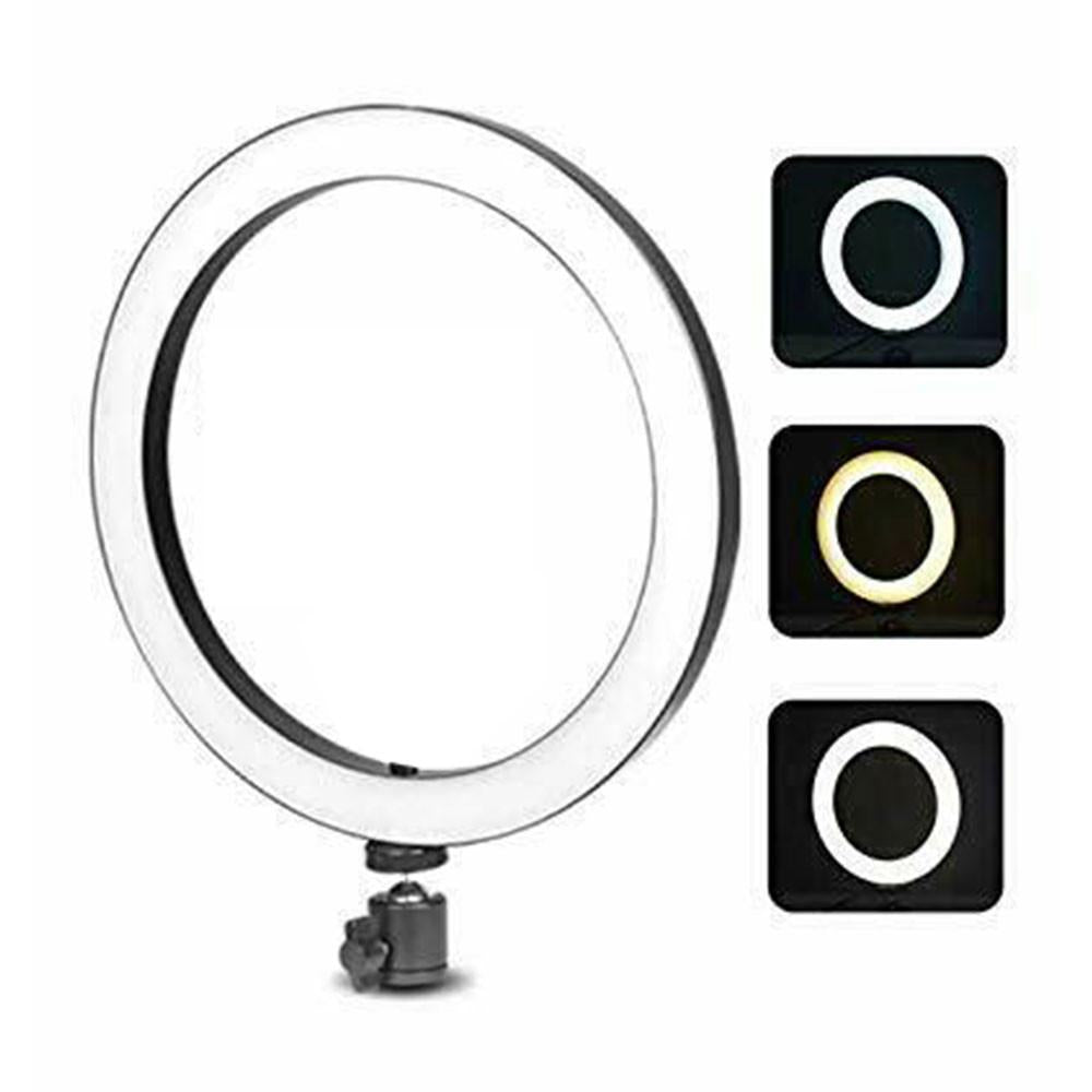 Luminária Ring Light 10´ c/ 3 Iluminações e 10 intensidades - Tripé + Suporte + Controle