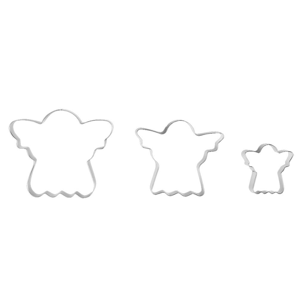 Conjunto 3Pcs Cortador Biscoito Anjo Glace