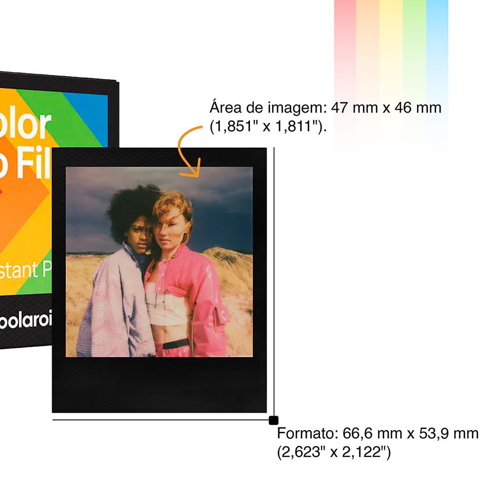Pacote Filme Polaroid Go Color Moldura Preta Com 16 Fotos
