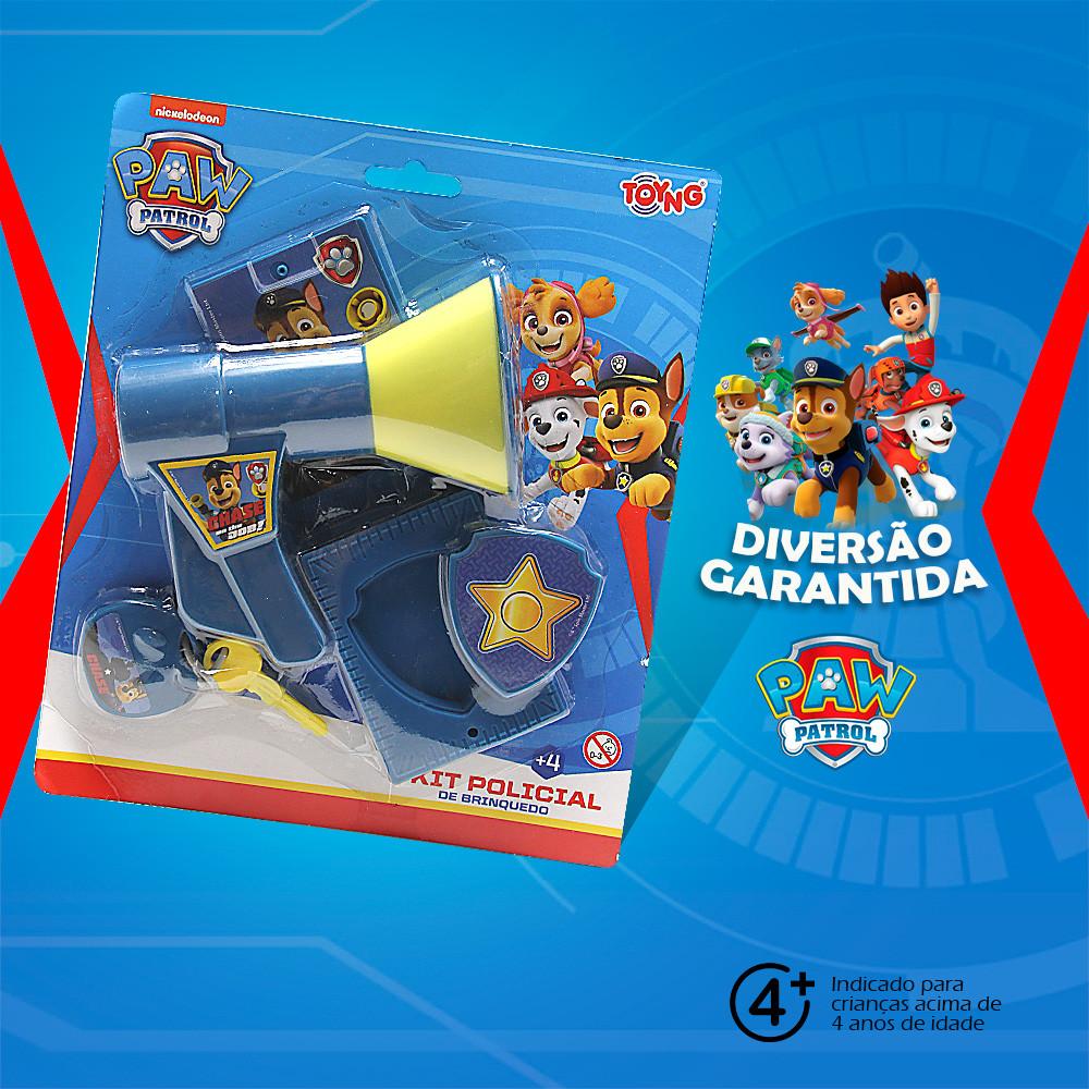 Brinquedo Kit Patrulha Canina Policial Com Distintivo, Chave E Alto Falante Toyng