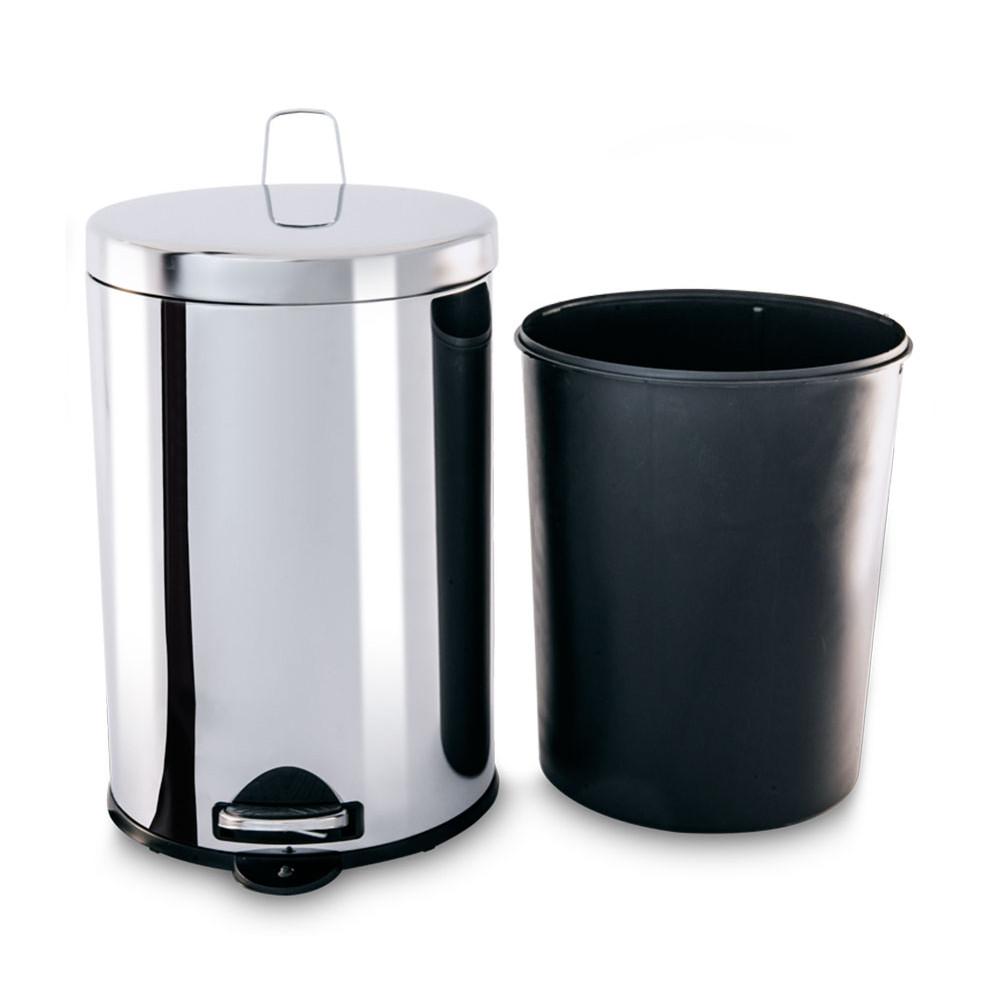 Lixeira Brinox Inox com Pedal e Balde 20L