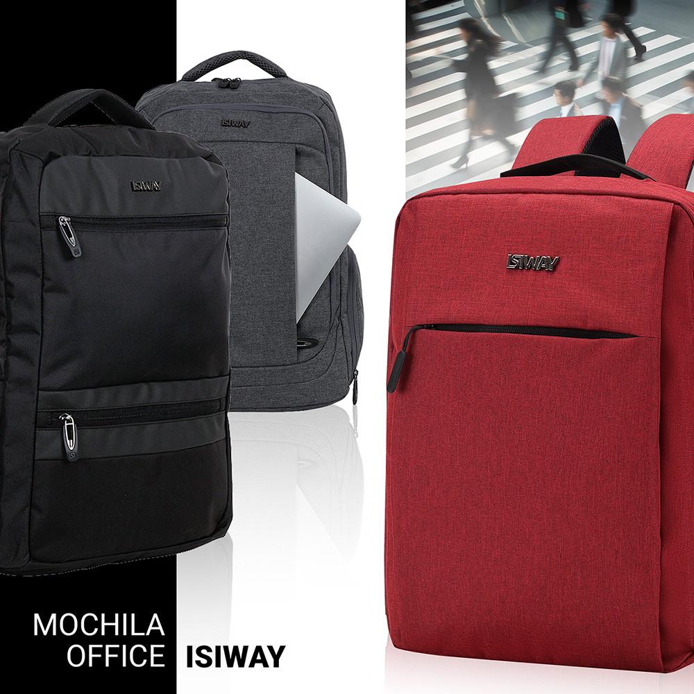 Mochila Office Isiway Para Notebook Com Amplo Espaço Interno Isibrás