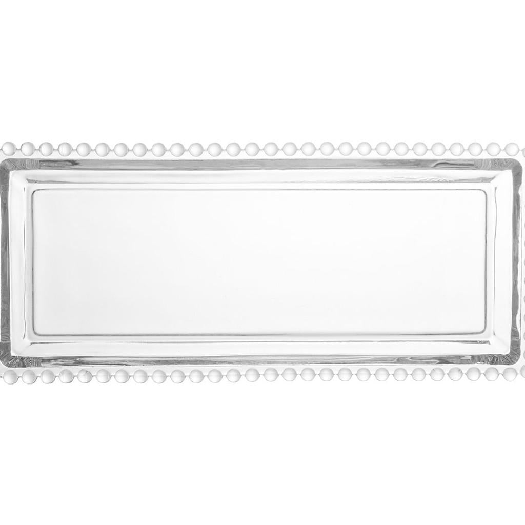 Travessa em cristal Pearl 30x13x3cm