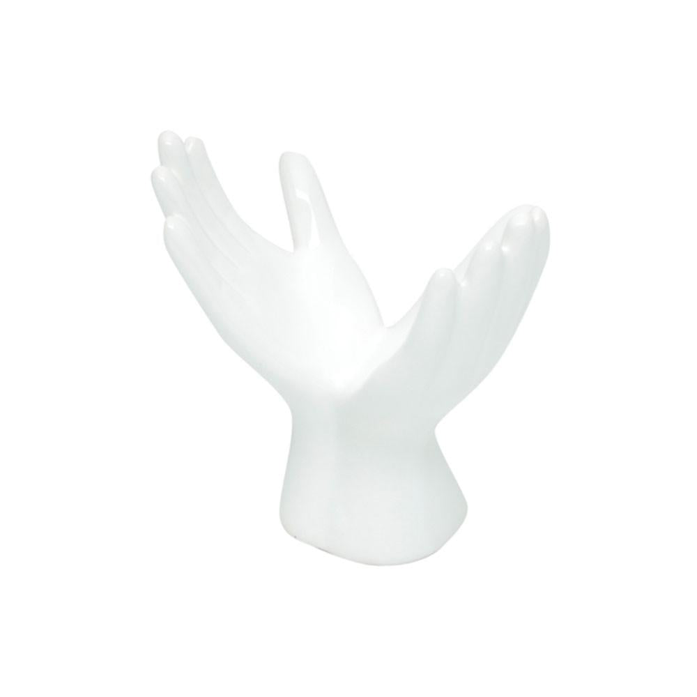 Decor Hands and Heart em Cerâmica 9 X 6 X 13 Cm