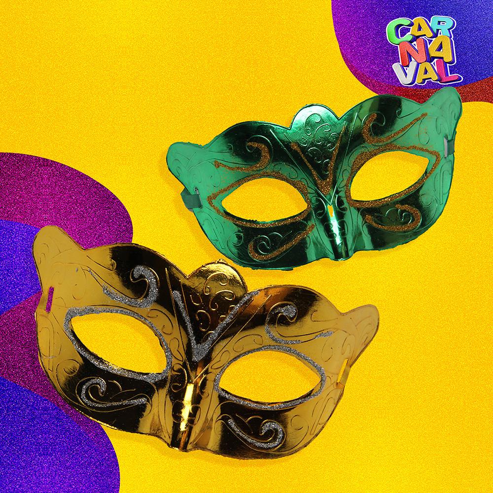 Máscara Adulto Carnaval 17Cm Mistério E Diversão Silver Festas