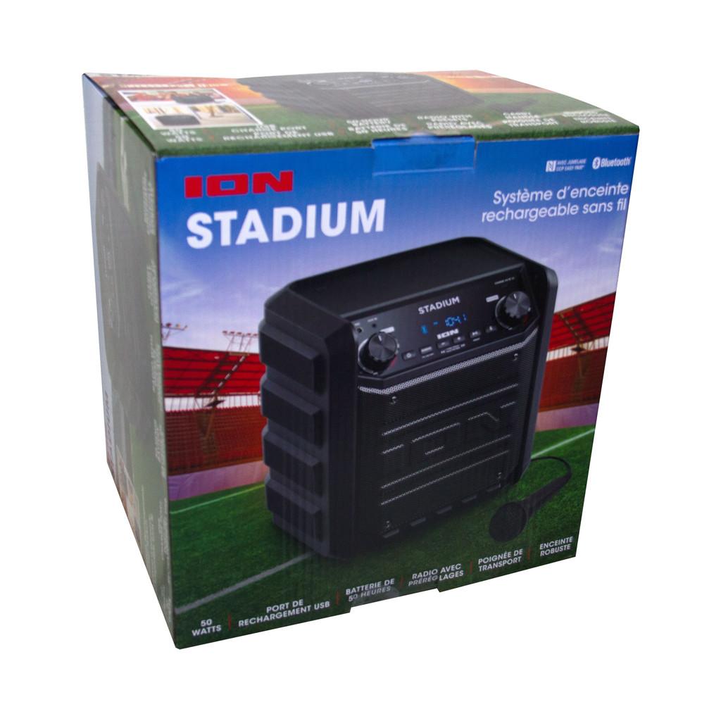 Sistema de som ION 50W, AM/FM, microfone, bateria recarreg. e recepção remota de áudio
