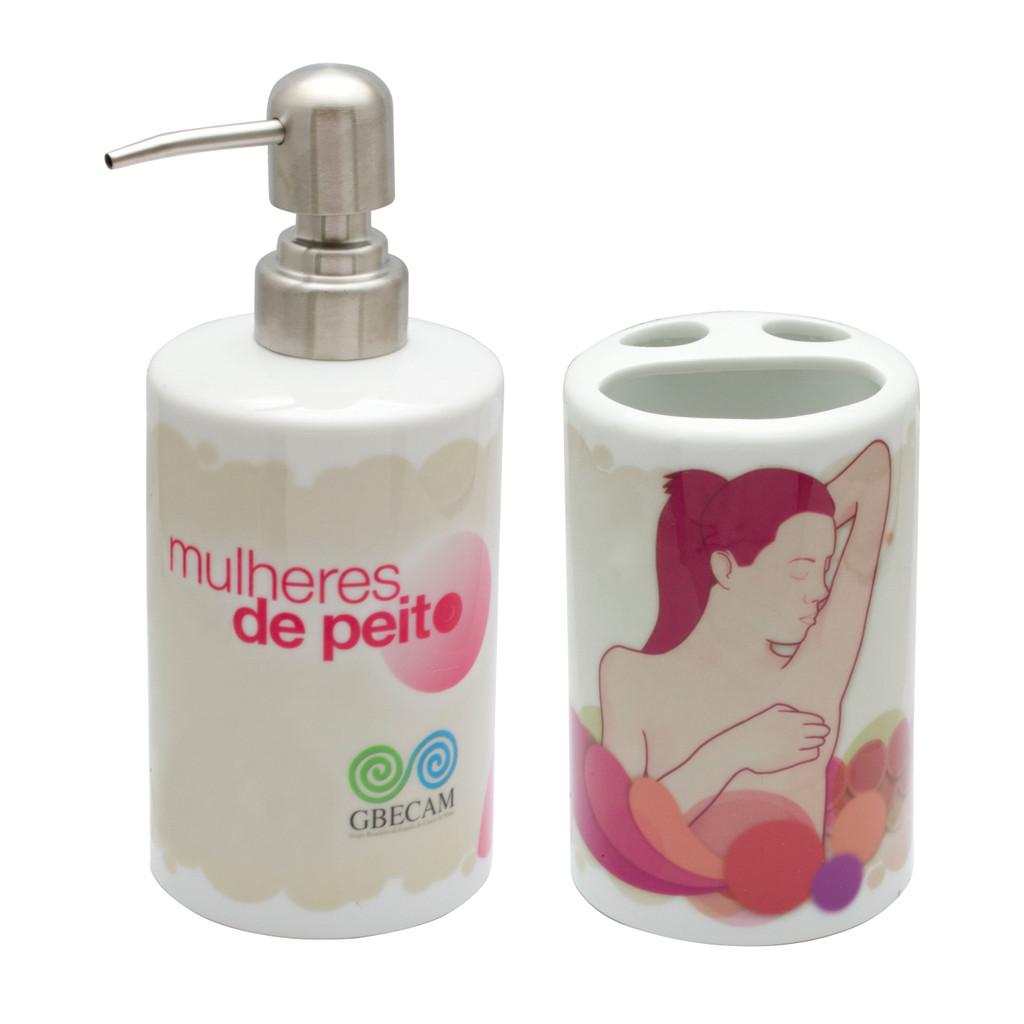 Kit toilet em cerâmica branca