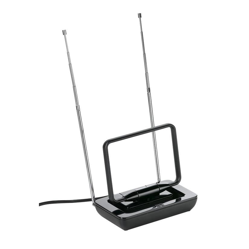 Antena Interna para TV Aberta de Sinal Digital HD, Telescópica, UHF / VHF e Rádio FM