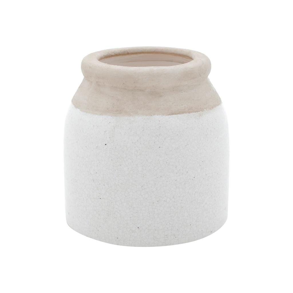 Vaso decorativo porcelana marfim 10x10cm