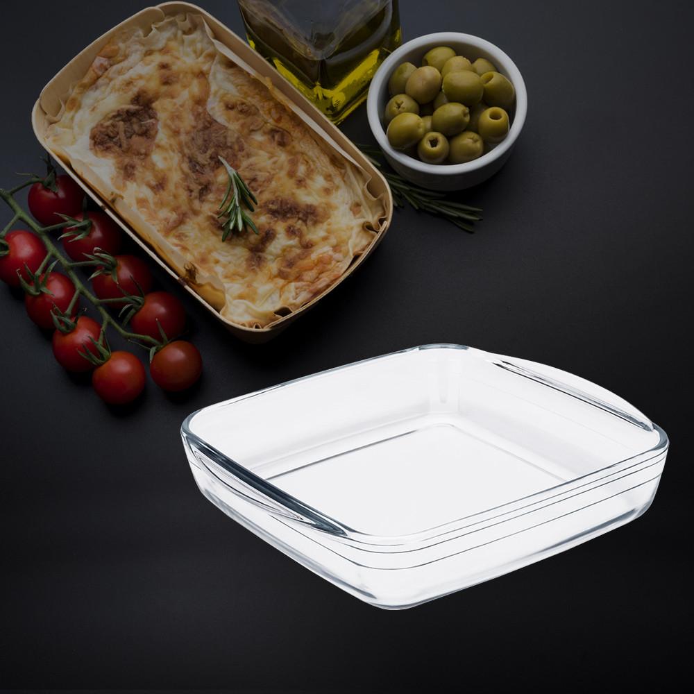 Assadeira Quadrada Cheff 1,6L Brinox Vidro 1,6L 25X22X5cm