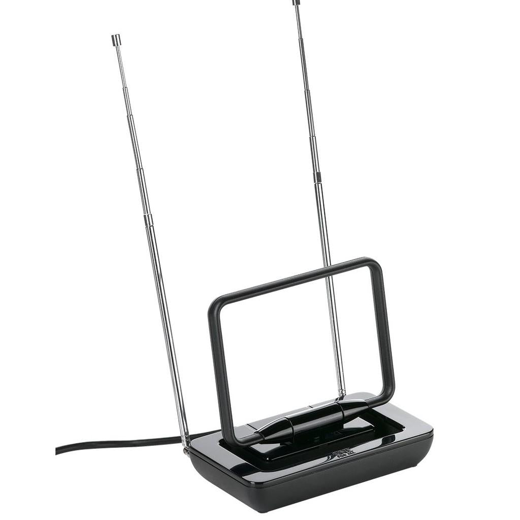 Antena Interna para TV Aberta de Sinal Digital HD, Telescópica, UHF / VHF e Rádio FM