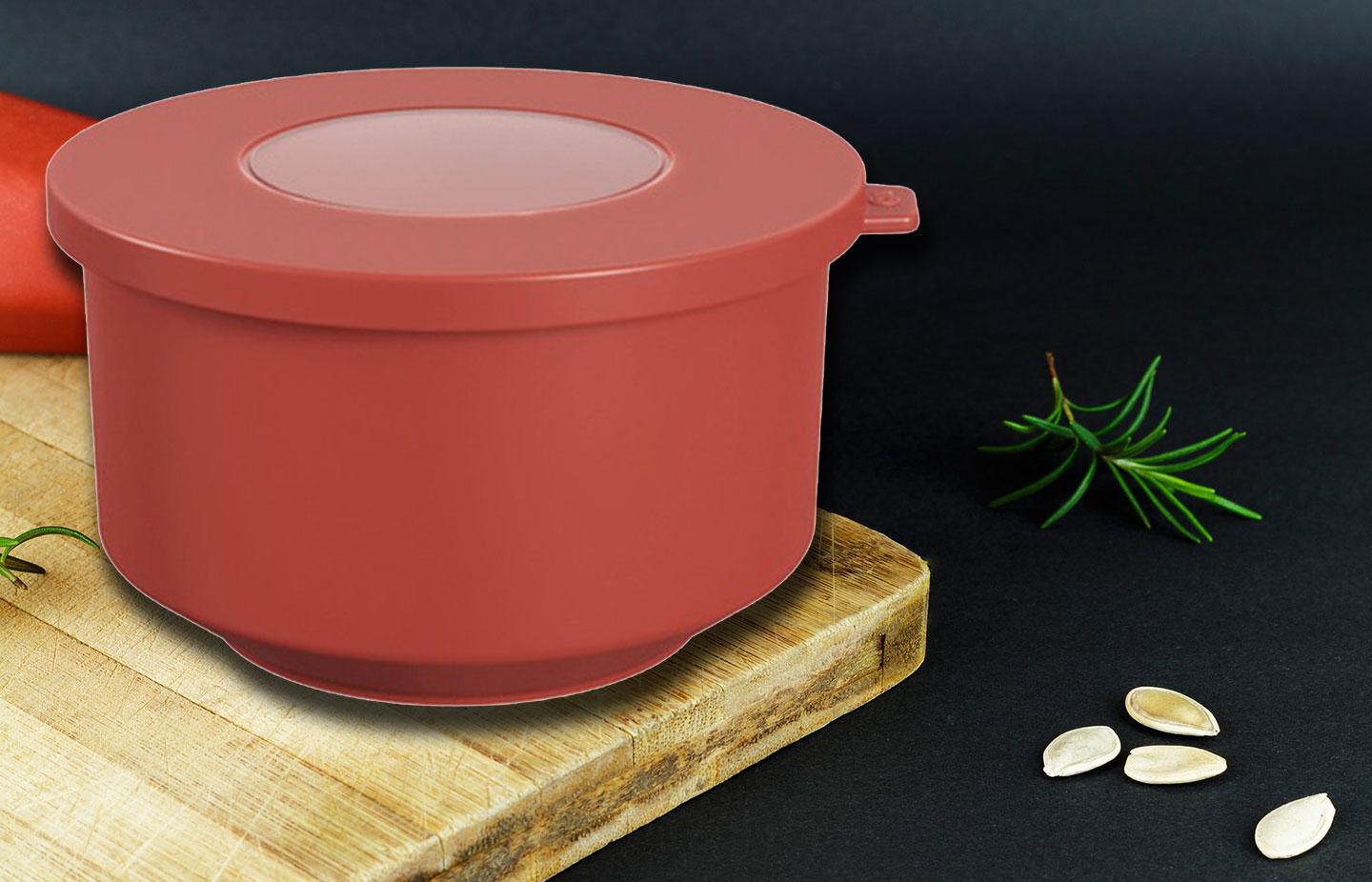 Pote Hoop 12,4 x 13,2 x 7,2 cm 500 ml - Vermelho Coza