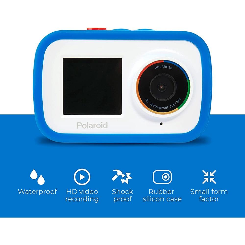 Câmera de ação Wi-Fi de tela dupla Polaroid 4K esportiva à prova d´água