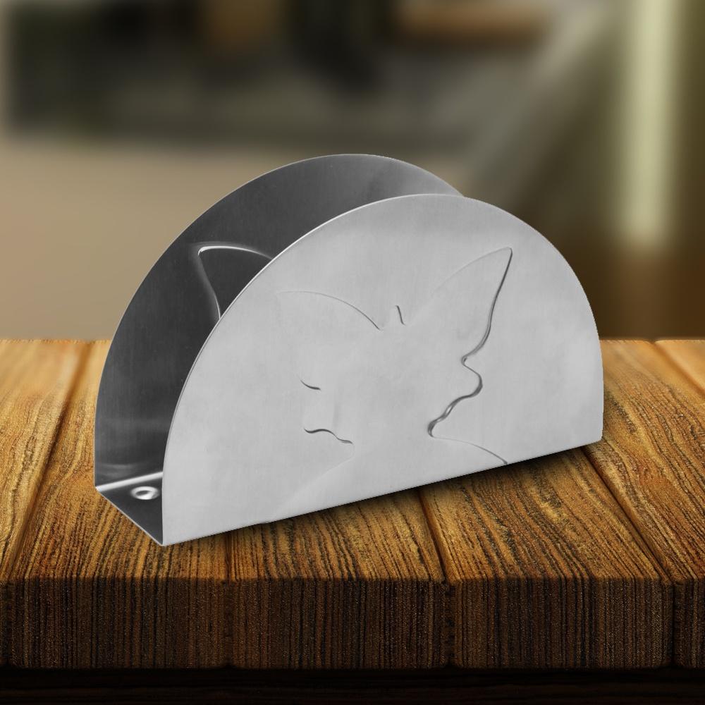 Porta-Guardanapo em aço inox 15 cm Ipê