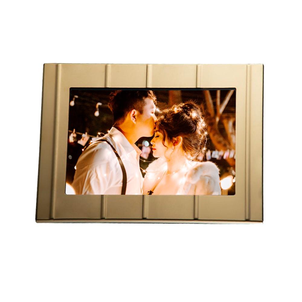 Porta retrato Carrara friso Velvet ouro 24k Designer Studio Riva 10x15