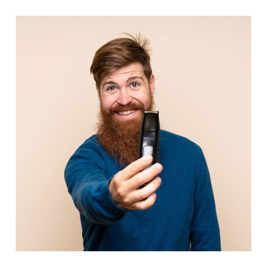 Kit Barbeador e Aparador de Pelos Barba e Cabelo com 11 peças