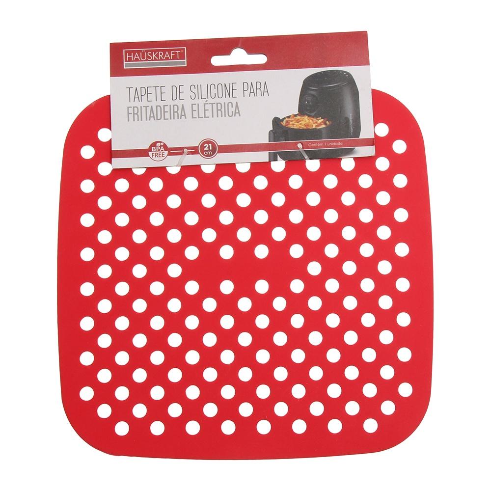 Tapete de silicone para fritadeira elétrica quadrado 21cm