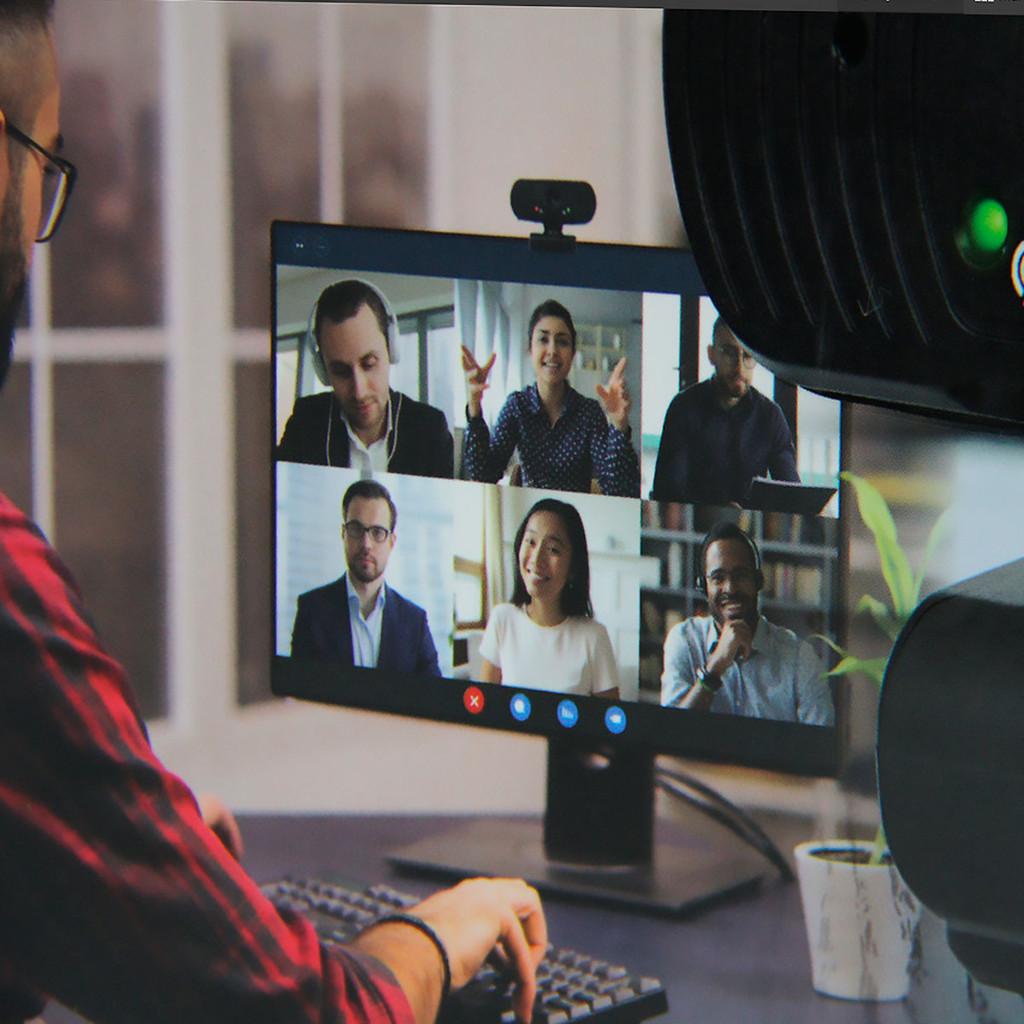 Webcam Vivitar Full HD1080p 360°com microfone de alta qualidade e clip