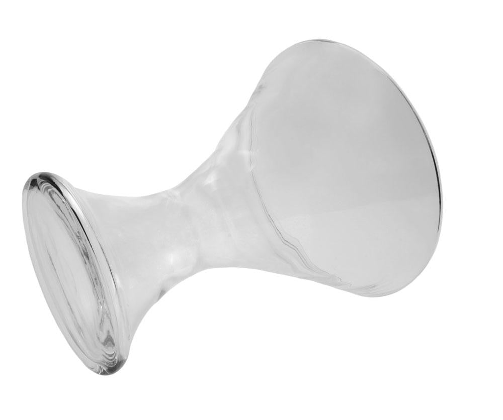 Vaso Ornamental Grande Cálice,Transparente e Incolor Bianco e Nero 40 cm x 38 cm