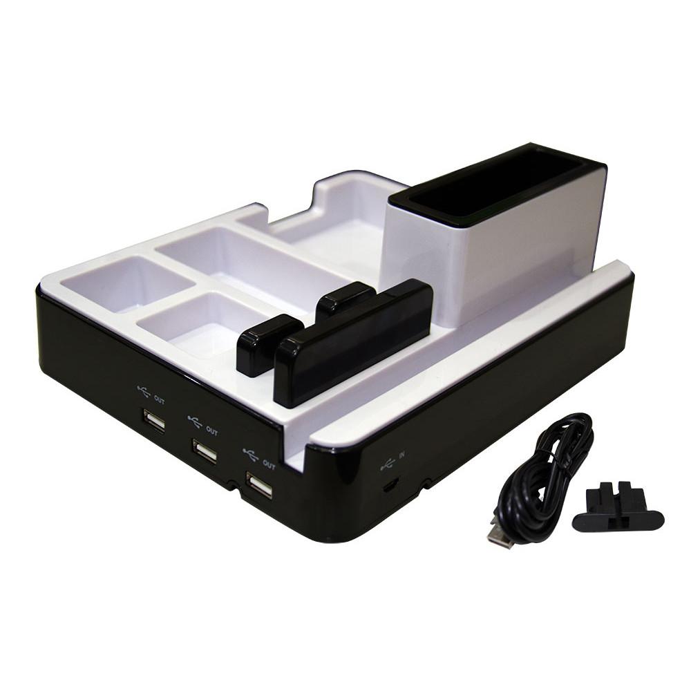 Hub Organizador com 3 portas USB para carregamento
