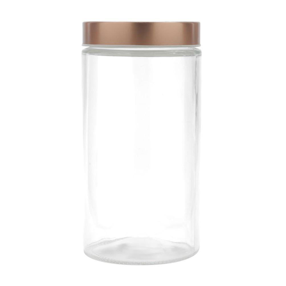 Porta mantimento de vidro com tampa cobre 1,7L