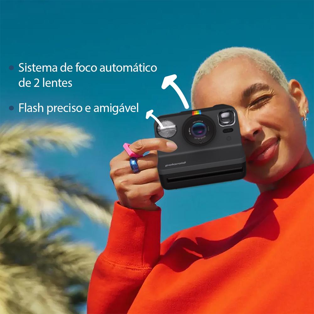 Câmera Instantânea Polaroid Now 2ª Geração Sustentável E Filme i-Type 16 Fotos
