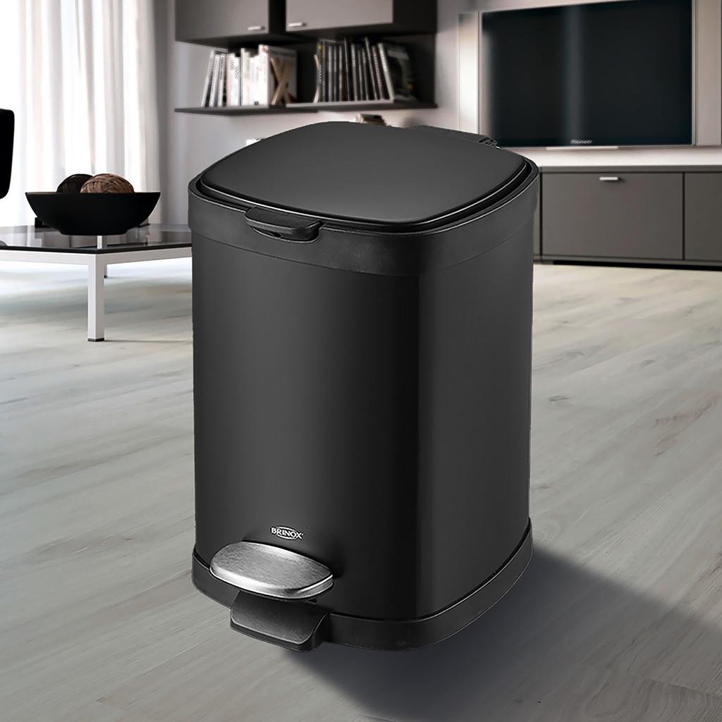 Lixeira Aço Carbono Pedal e Balde Frame 12L Brinox