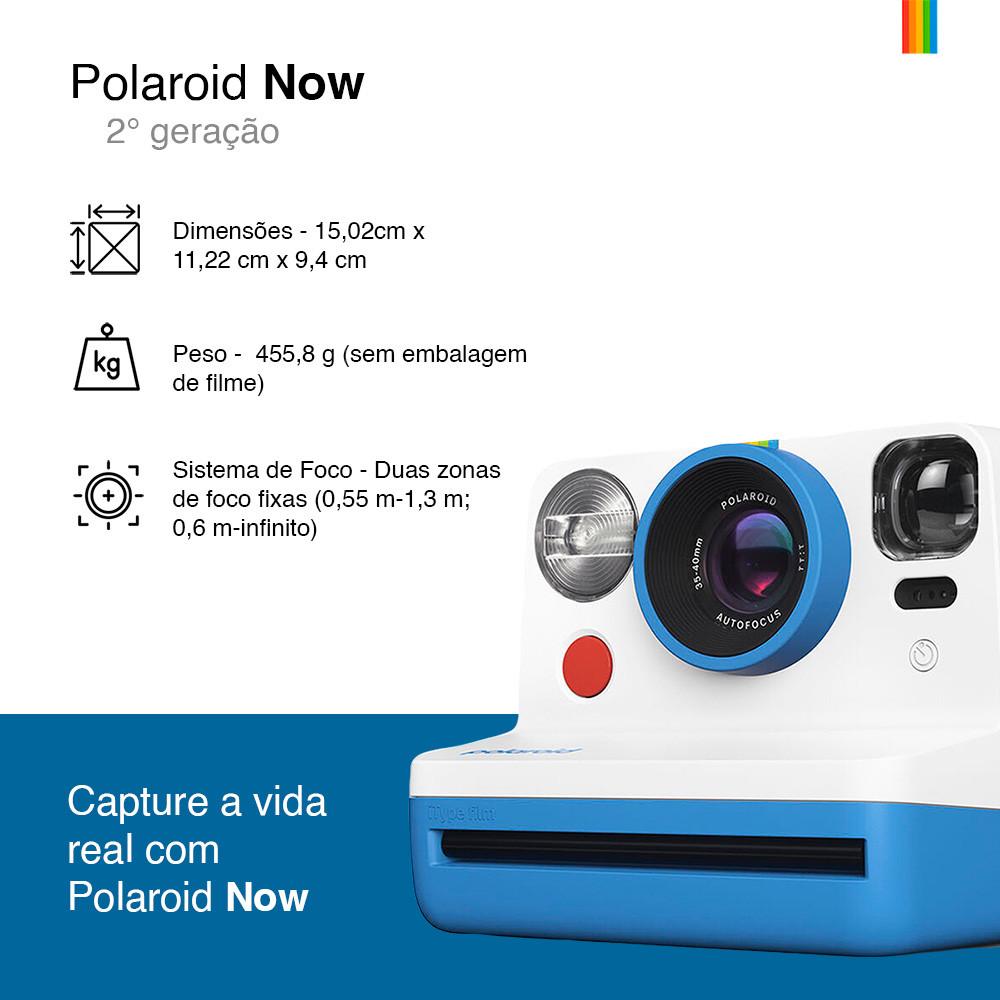 Câmera Instantânea Polaroid Now 2ª Geração Sustentável Com Alça De Pulso