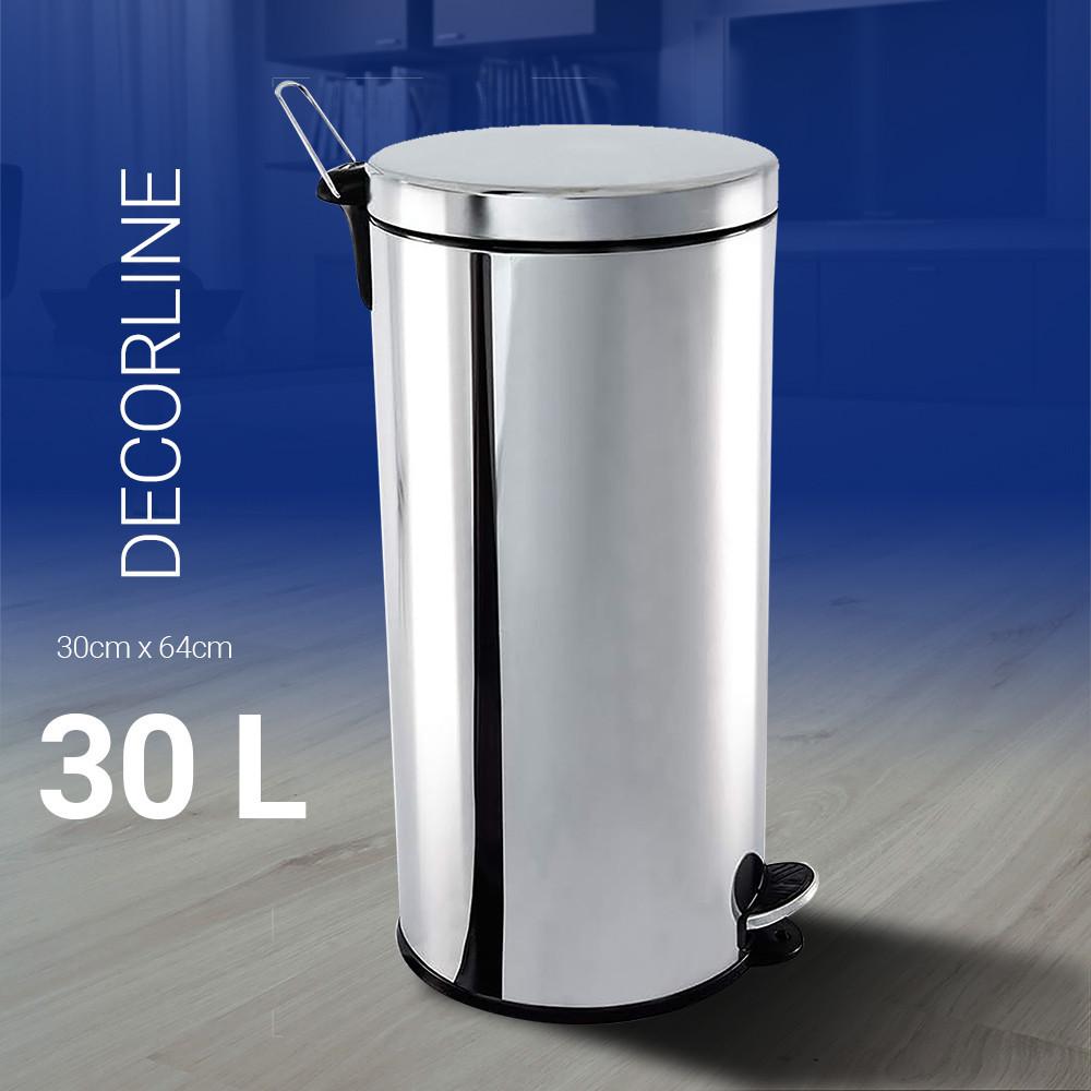 Lixeira Brinox Inox com Pedal e Balde 30L