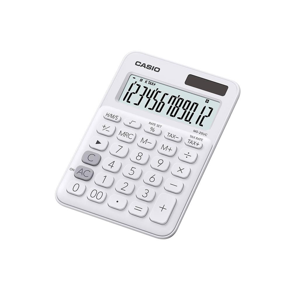 Calculadora compacta Casio de mesa c/ visor amplo 12 dígitos