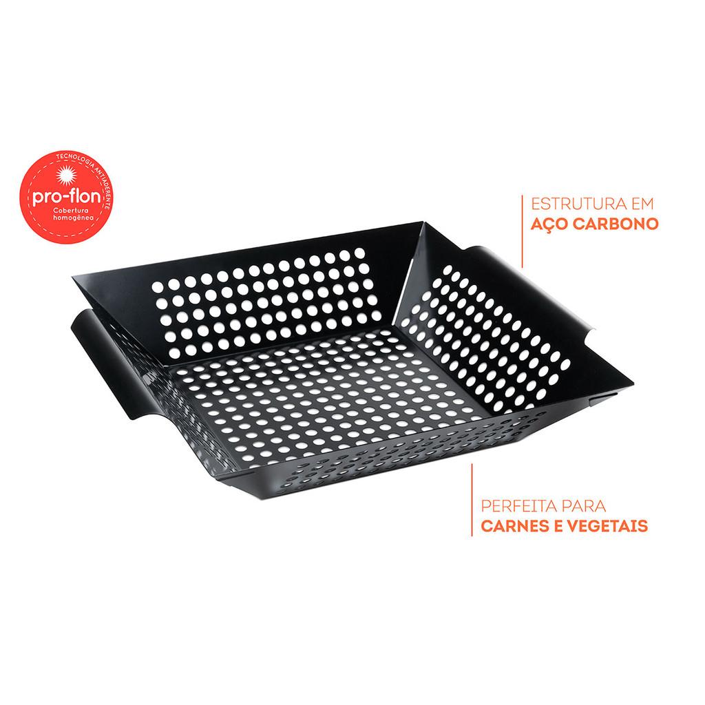 Grelha P/Carnes E Vegetais 34X29,8X6,8