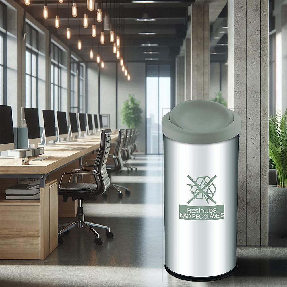 Lixeira Seletiva Não Recicláveis Tampa Basculante 40,5L