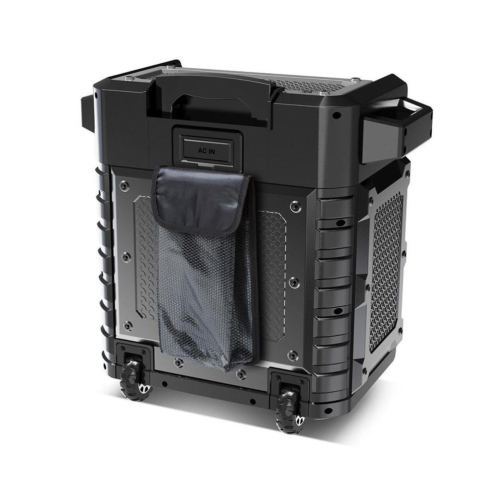 Sistema de Som portátil 100 W Bluetooth, AM/FM, bateria recarregável e resistente à água