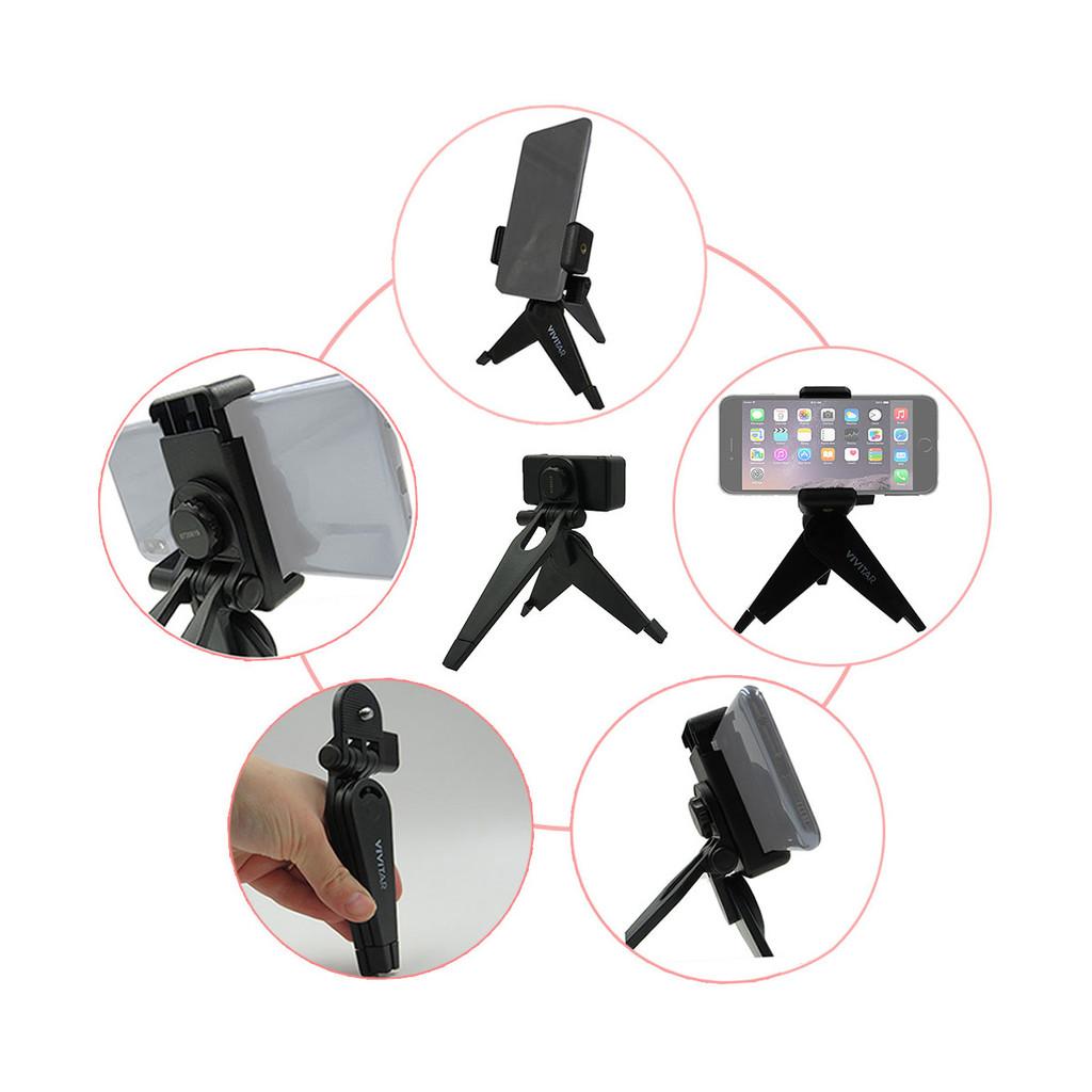 Tripé de Mesa/Grip de mão Selfie e Vídeo com adaptador p/ Smartphone