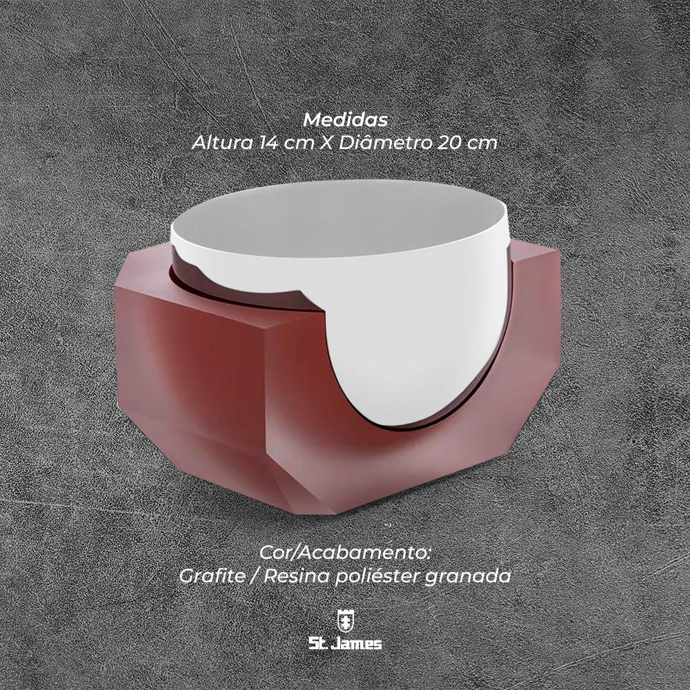 Fruteira St. James Grande Prata Smooth Granada Ciência Ótica E Design