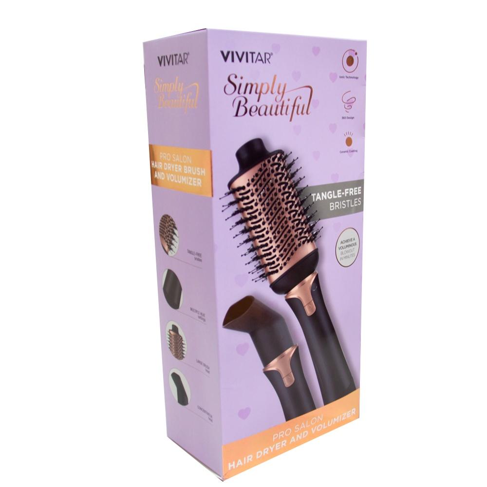 Escova Secadora de cabelo com 2 cabeças intercambiáveis 1000W