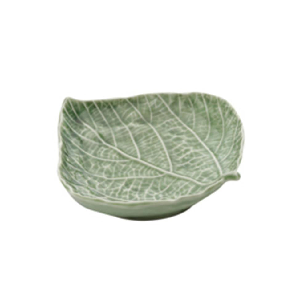 Decor Cerâmica Folha Verde