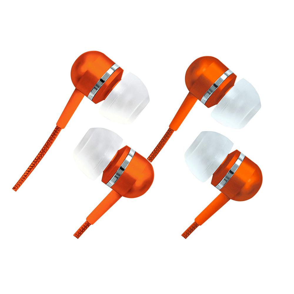 Fone de ouvido estéreo tipo earphone com isolamento acústico