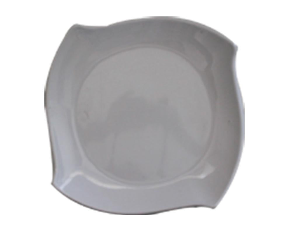 Prato Brinox Quadrado 30,5Cm Melamina Branco