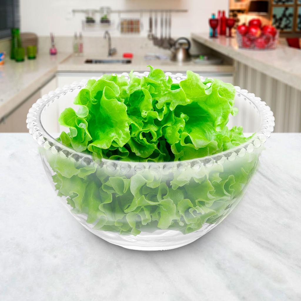 Saladeira de Cristal Pearl da Wolff 21x12cm