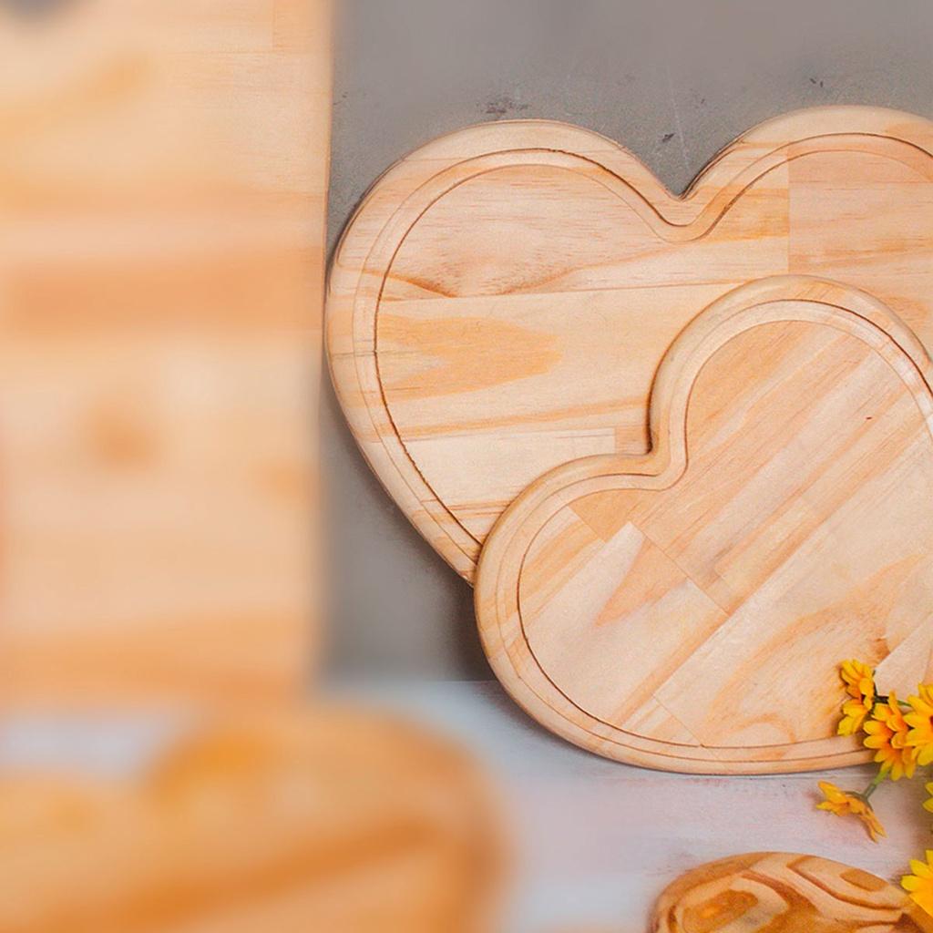 Tábua madeira pinus coração 25x22x2cm