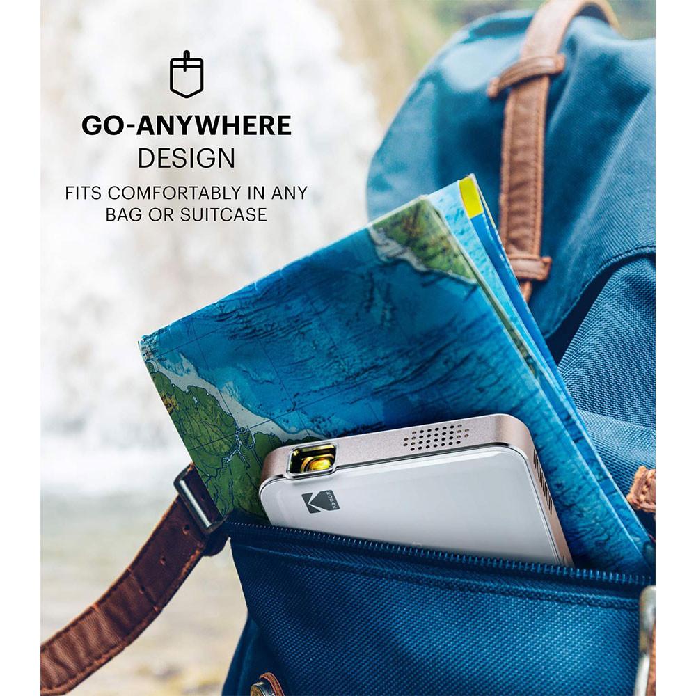 Projetor portátil de bolso Kodak 50 Lumens, UHD, HDMI, USB e micro SD