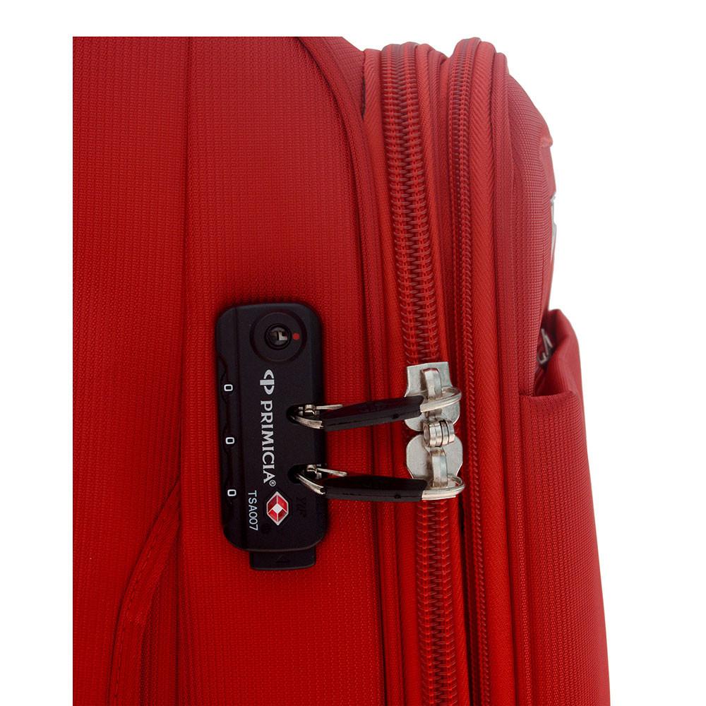 Mala viagem Primicia Cairo Poliéster Rodas 360° Média - Vermelha