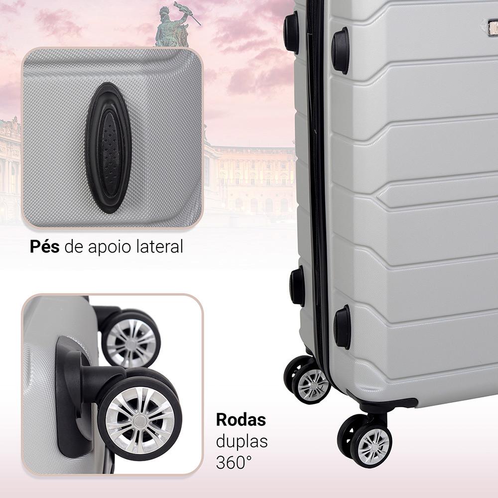 Mala ABS Viena M 23 Kg Expansível E Ultra Resistente Isibrás