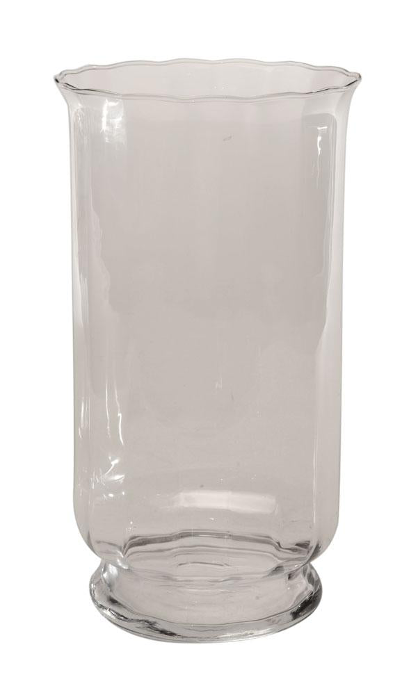 Vaso Canelado, Incolor, Transparente com Bordas Sinuosas: 26 cm x 34 cm