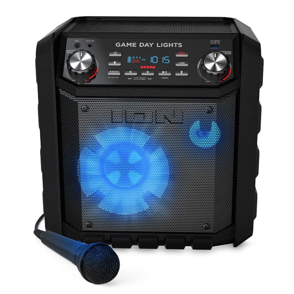 Sistema de Som portátil 50 W sem fio, AM/FM, Microfone e Bateria recarregável