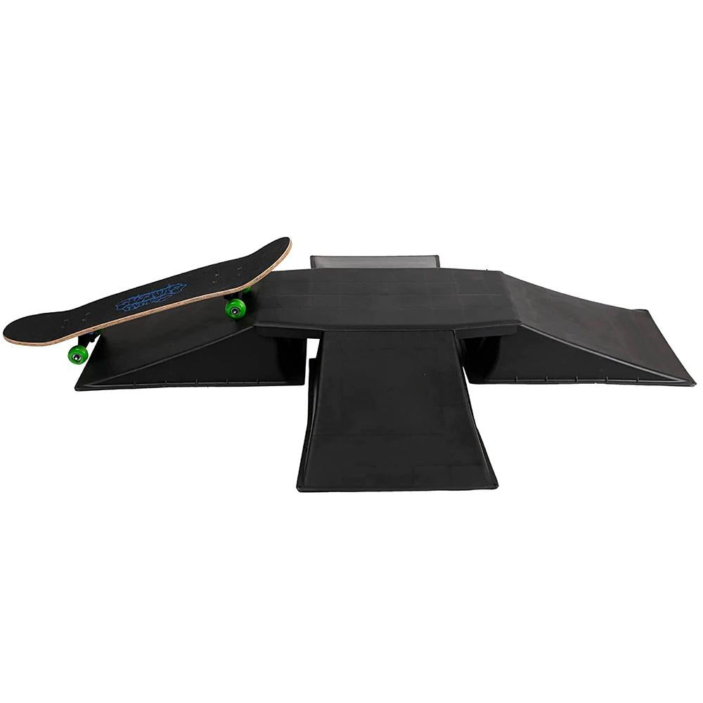 Conjunto com 4 rampas e 1 plataforma em ABS para Skate, Patins e Bike