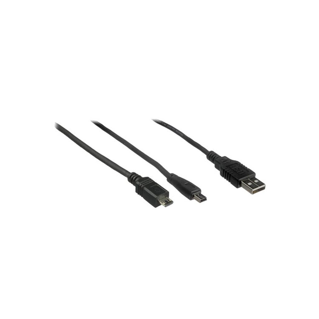 Cabo micro USB/ mini USB para carga e energia