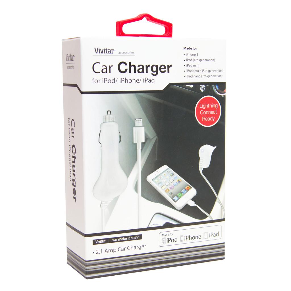 Carregador veicular com conector lightning para iPod, iPhone e iPad